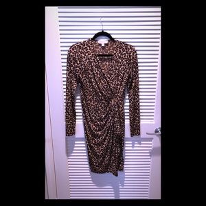 Michael Kors Wrap Dress Leopard